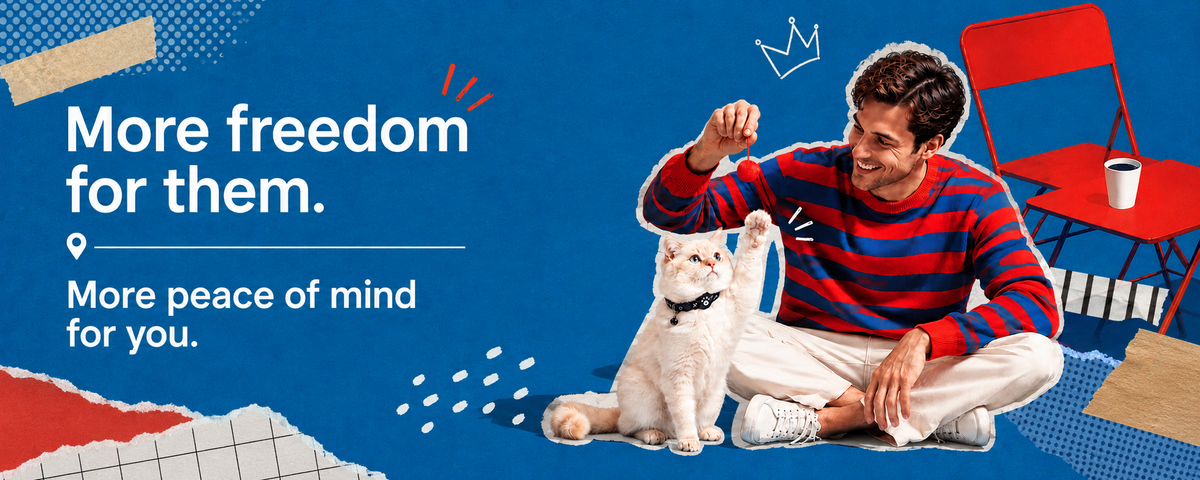 More freedom for them, more peace of mind for you - pet tracker hero
